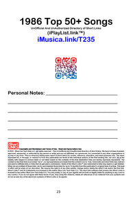iMusica.link - 1980s - UnOfficial And UnAuthorizied Directory of Short Links - (PAPERBACK 5.5"x8.5")