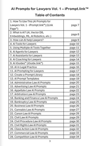 AI Prompts for Lawyers - Vol. 1 - iPrompt.link (PAPERBACK 5.5"x8.5")